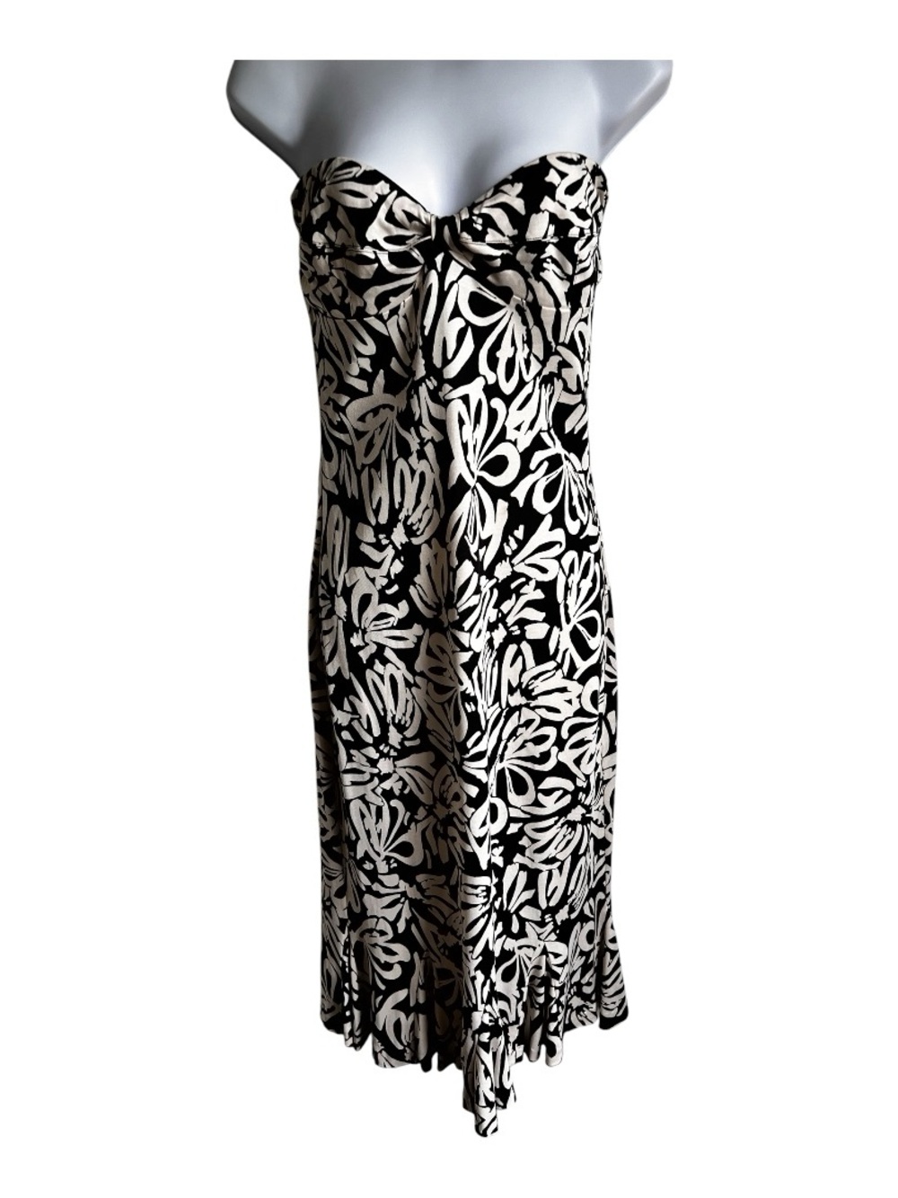 DVF Diane von Furstenberg Baby Jane Silk Strapless Bustier Dress Size 10